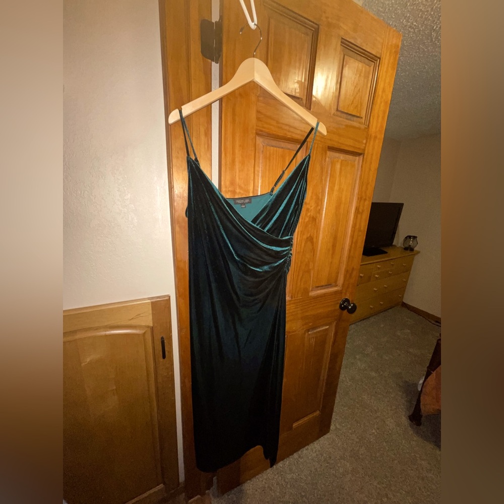Green Velvet Dress